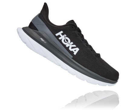 Hoka Mach 4 Moški Tekaški Čevlji Črna / Temno Siva SI-384167E